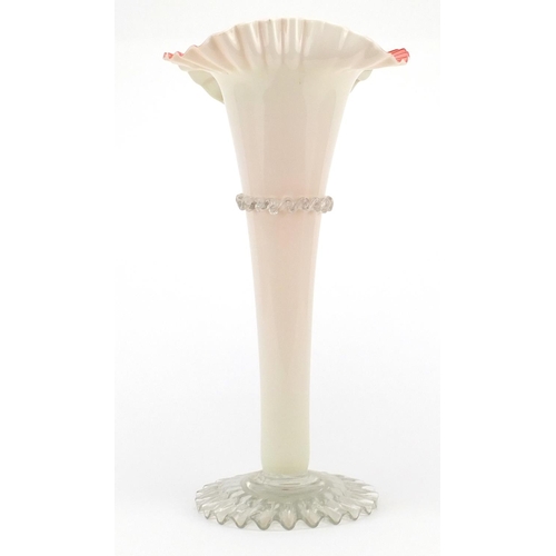 735 - Large Victorian Jack in the Pulpit glass vase, possibly by Thomas Webb, 42cm high