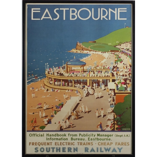 2374 - Southern Railway Eastbourne advertising travel poster, designed by Kenneth Shoesmith, printed by Mcc... 