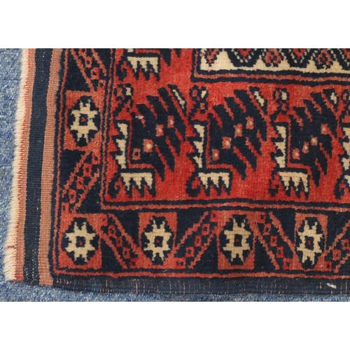 2136 - Rectangular Turkish Yagcibedir rug, having an all over stylised design with corresponding borders on... 