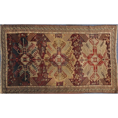 2146 - 19th century Rectangular Caucasian rug, 198cm x 126.5cm