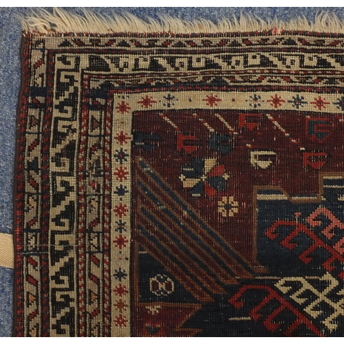 2146 - 19th century Rectangular Caucasian rug, 198cm x 126.5cm