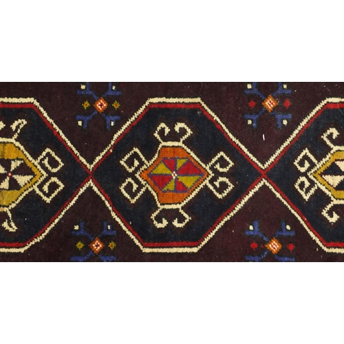 2152 - Two Turkish Yastik rugs, each approximately 100cm x 48cm