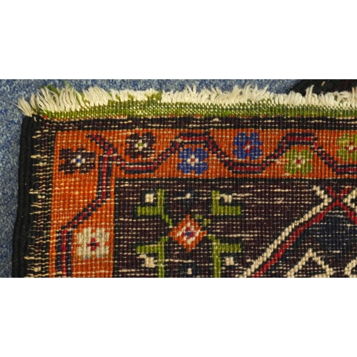 2152 - Two Turkish Yastik rugs, each approximately 100cm x 48cm
