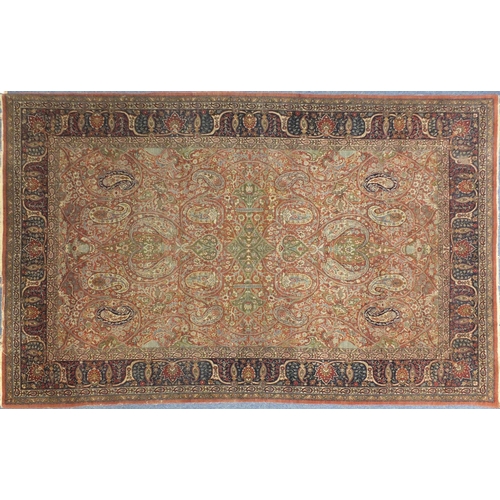 2003 - Very fine Turkish Sivas carpet, having all over stylised floral motifs onto midnight blue and red gr... 