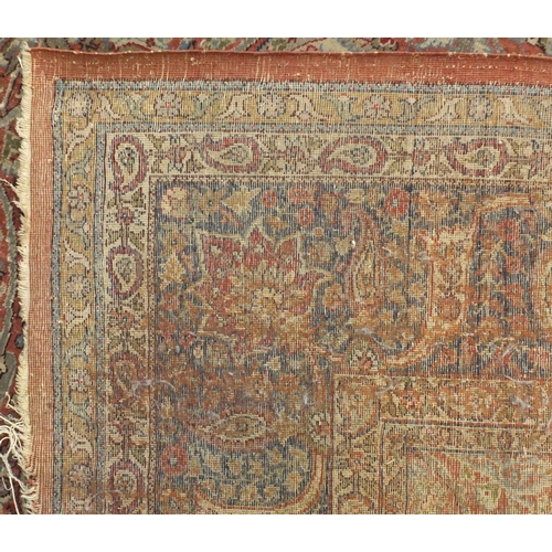 2003 - Very fine Turkish Sivas carpet, having all over stylised floral motifs onto midnight blue and red gr... 