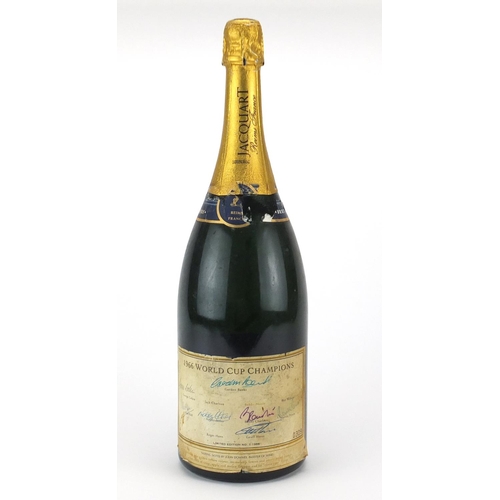 2226 - Magnum bottle of Jacquart Champagne signed by some of the 1966 World Cup Champions including Gordon ... 