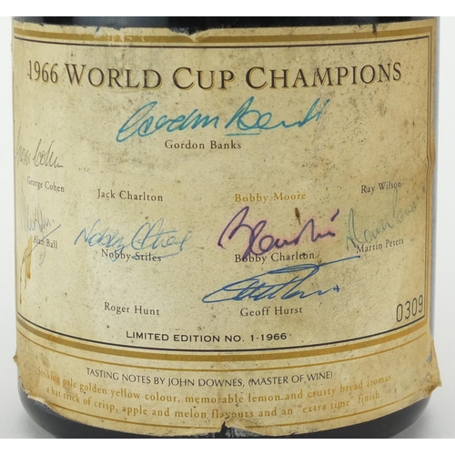 2226 - Magnum bottle of Jacquart Champagne signed by some of the 1966 World Cup Champions including Gordon ... 