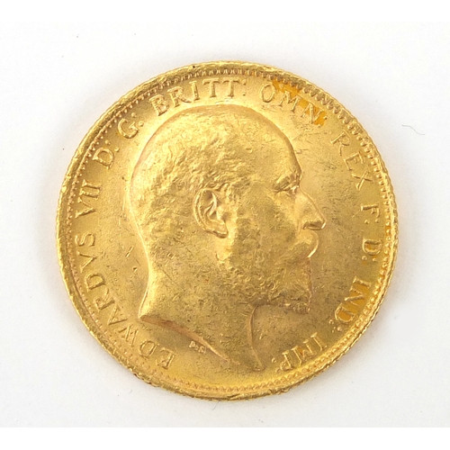214 - Edward VII 1906 sovereign with fitted case
