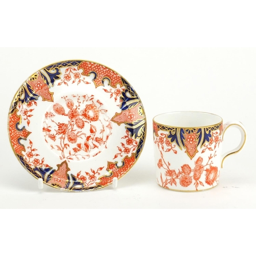 2540 - Set of six Royal Crown Derby Old Imari pattern coffee cans and saucers, housed in a silk lined fitte... 