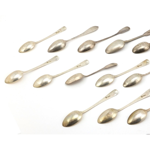 2868 - Victorian and later silver spoons, various hallmarks, the largest14cm in length, approximate weight ... 