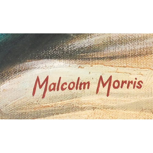 2578 - Malcolm Morris - The opposite sex, oil on canvas, inscribed label verso, mounted and framed, 121cm x... 