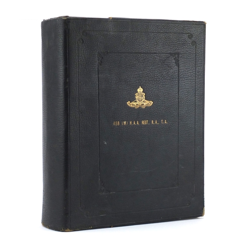 362 - Royal Artillery commemoration hardback book with tooled leather cover, published on behalf of The Ro... 