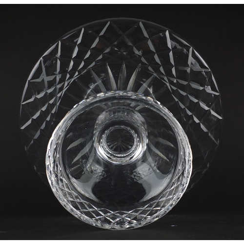 2473 - Waterford Crystal Lismore footed cake plate and server, the cake plate 13.5cm high x 25cm in diamete... 