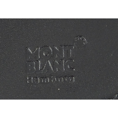 2721 - Monte Blanc black leather three section pen/pencil case