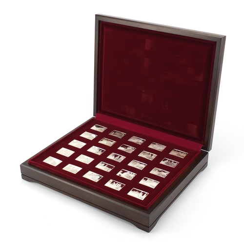 2835 - Elizabeth Our Queen silver ingot collection, minted for Edith Olive Curling by John Pinches, housed ... 