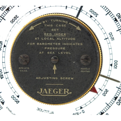 2292 - Jaeger-LeCoultre desk barometer with thermometer, 18.5cm high
