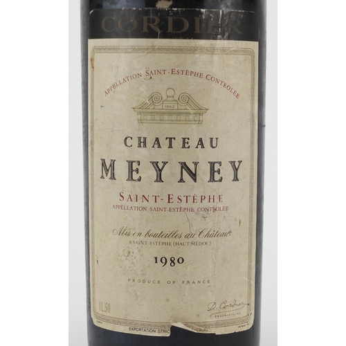 2387 - Magnum bottle of 1980 Chateau Meyney Saint -Estephe red wine