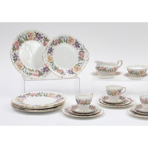 2459 - Royal Albert and Paragon Country Lane tea and dinnerware including teapot, cups, saucers and dinner ... 