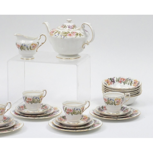 2459 - Royal Albert and Paragon Country Lane tea and dinnerware including teapot, cups, saucers and dinner ... 