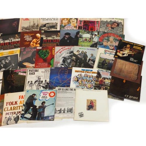 2680 - Folk vinyl LP's including Bryan Chalker, Ewan Maccoll, Stefan Grossman, Pete Seeger and Ian Campbell