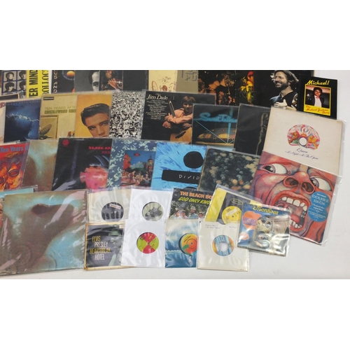 2675 - Vinyl LP's and 45RPM's records and programmes including Pink Floyd, The Rolling Stones, Wilson Picke... 