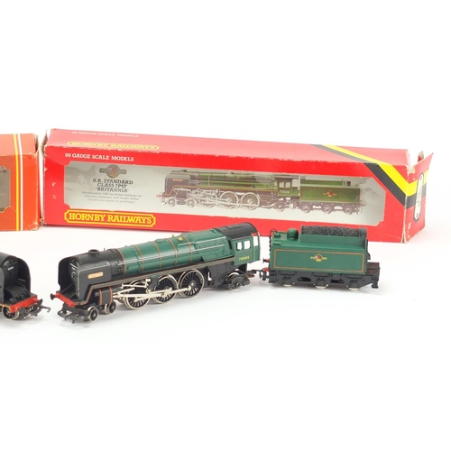 2636 - Two Hornby OO gauge locomotives with boxes, Duchess of Sutherland and BR standard class 7P6F Britann... 
