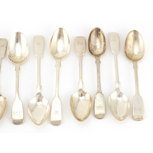2867 - Fourteen Victorian silver spoons including a set of six by Hukin & Heath, various London dates, 14.5... 