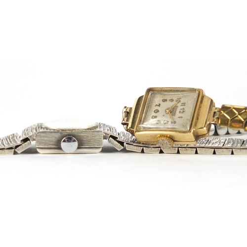 3050 - Two Ladies wristwatches comprising 9ct gold Rotary and silver Ventura
