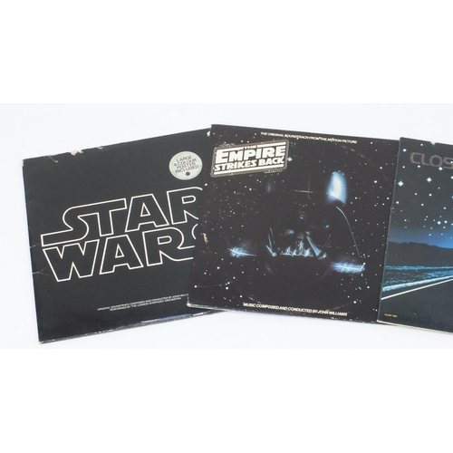 2662 - Four soundtrack LP's comprising Star Wars BTD541 with poster, Star Wars The Empire Strikes Back RS-2... 