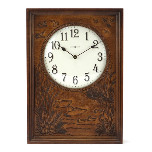 2254 - Howard Miller wall clock with duck motifs, the dial having Arabic numerals, 49.5cm high