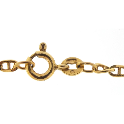 2890 - 9ct gold necklace, 69cm in length, approximate weight 8.0g
