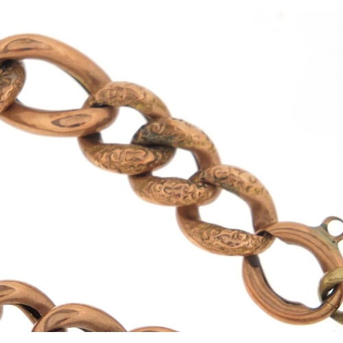 2886 - 9ct rose gold bracelet, 20cm in length, approximate weight 10.2g