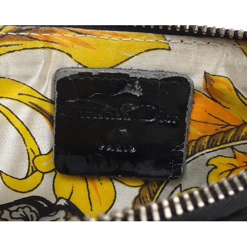 2702 - Vintage Christian Dior embroidered saddle bag, 23cm wide