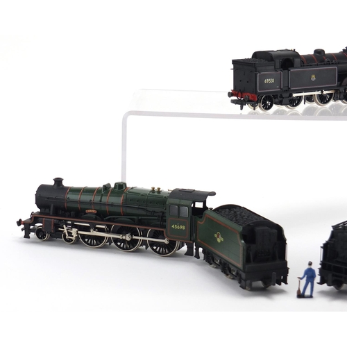 2639 - Three Mainline OO gauge locomotives with boxes, NR class 0-6-2T, Jubilee class 4-6-0 Jubilee class 6... 