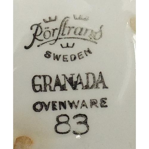 2356 - Swedish porcelain Granada ovenware by Rorstrand including handled serving dishes with covers