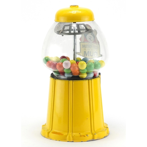 2451 - Vintage American gum ball machine, 37.5cm high