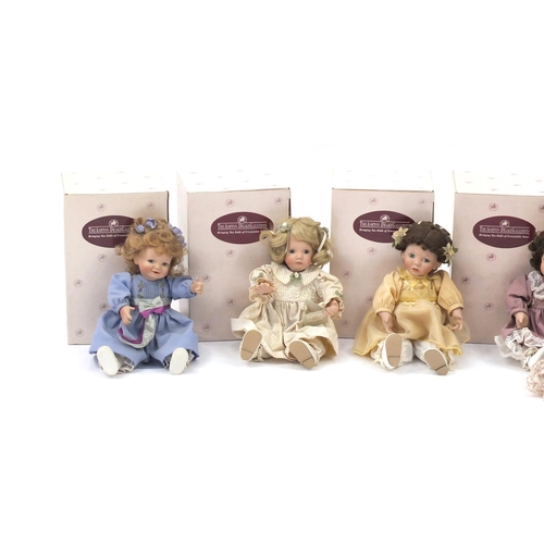 2646 - Four Ashton Drake Galleries dolls and a Judy Belle example, each with boxes, the largest 35cm high