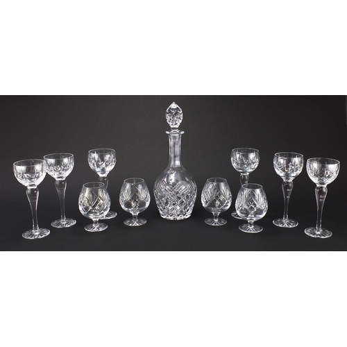 2388 - Crystal glassware including two sets of six glasses by Brierley and Royal Doulton, the largest 19.5c... 