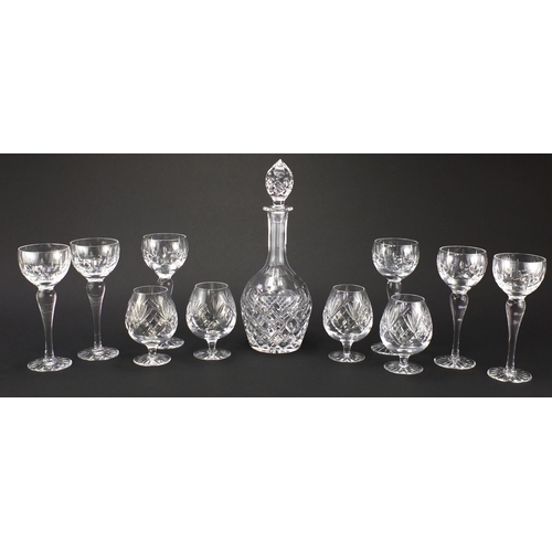 2388 - Crystal glassware including two sets of six glasses by Brierley and Royal Doulton, the largest 19.5c... 