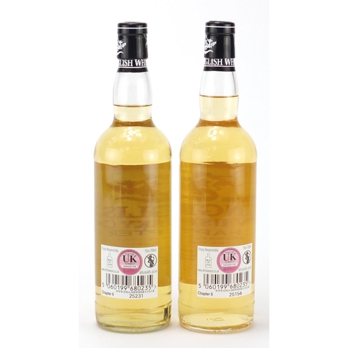 2345 - Two bottles of English Whisky Co single malt whisky, distilled June 2008 and May 2009, bottled in Ju... 