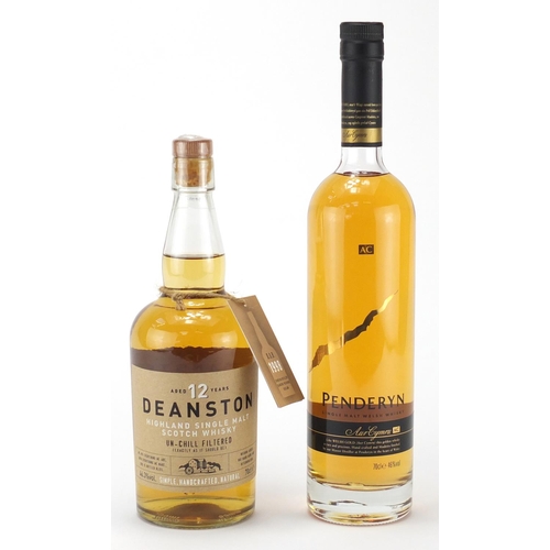 2337 - Two bottles of whisky, Penderyn single malt Welsh and Deanston aged 12 years