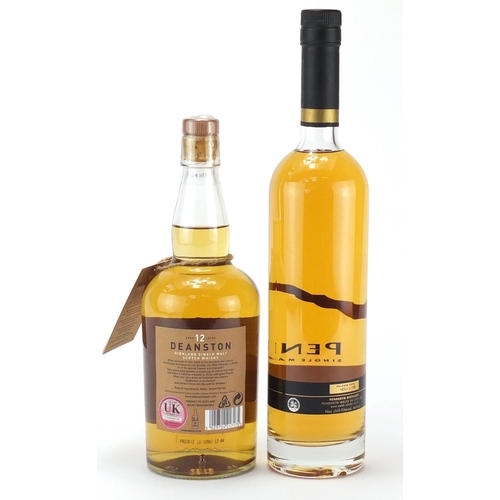 2337 - Two bottles of whisky, Penderyn single malt Welsh and Deanston aged 12 years