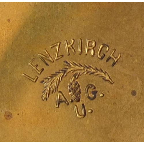 2192 - *Description amended 08-05-19* Early 20th century German burr walnut repeating bracket clock By Lenz... 