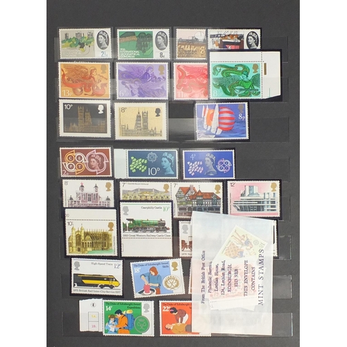 2829 - Predominantly British mint unused stamps, arranged in two albums, various genres and denominations