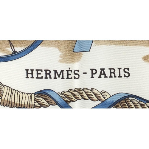 2707 - As new Hermes Beateau á Vapeur De Jouffroy Dabans silk scarf with box