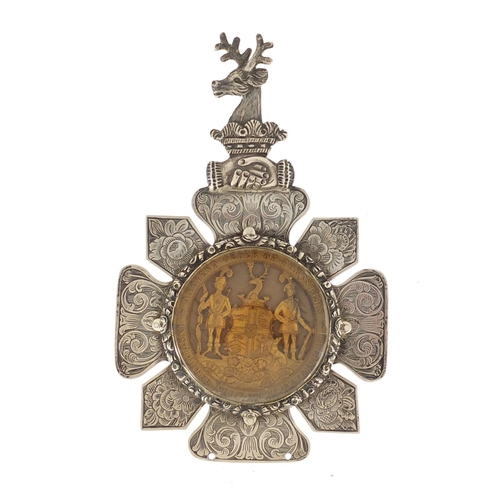 2776 - Victorian ancient order of foresters silver jewel, presented by Court Claytons Pride No.43702 Bro Wi... 