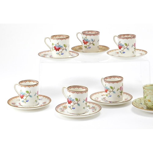 2484 - Royal Worcester and Coalport coffee ware including Pembroke pattern numbered 6316 and 1328, the larg... 