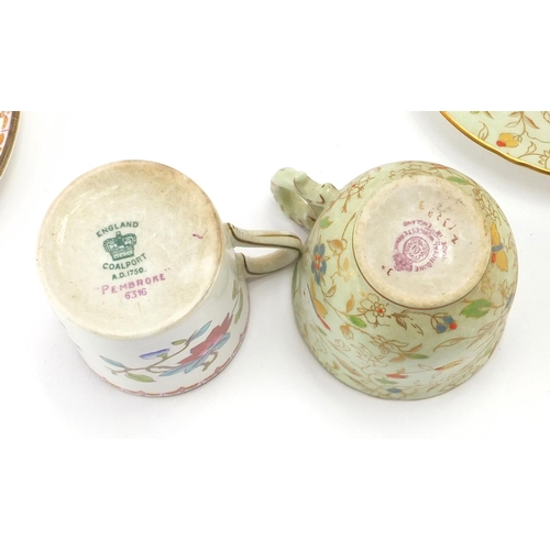 2484 - Royal Worcester and Coalport coffee ware including Pembroke pattern numbered 6316 and 1328, the larg... 