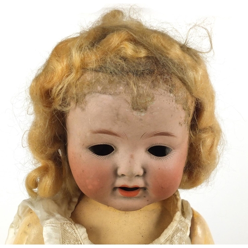 2647 - German bisque headed doll with jointed limbs by Koppelsdorf numbered 342, 53cm in length