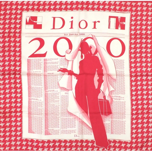 2712 - Two silk scarves comprising Christian Dior and Jaeger, the largest 88cm x 88cm